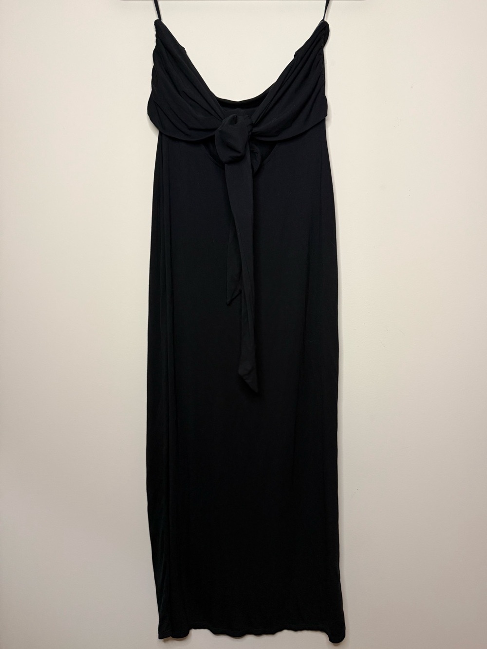 LPA REVOLVE Bow Strapless Stretchy Jersey Knit LBD Sleek Chic Midi Dress